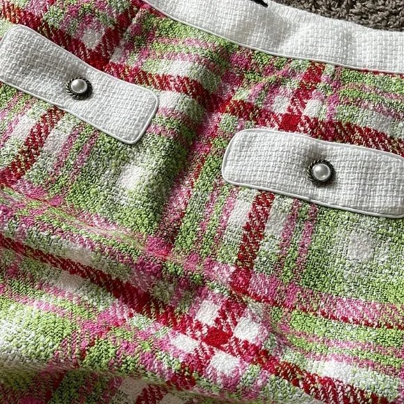 Sister Jane Nora Tweed Pink and Lime Skirt Size XS - Picture 5 of 6